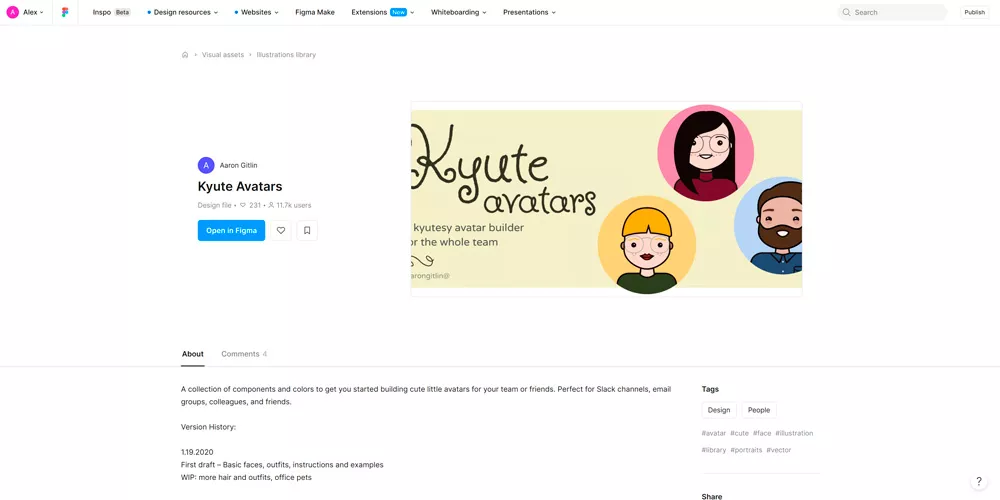 Kyute Avatars: набор милых круглых аватарок и палитра фонов