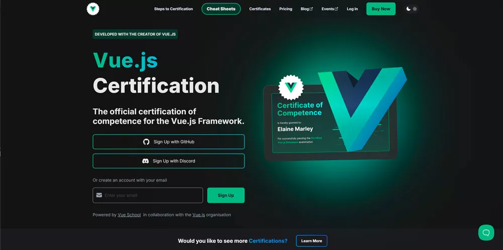 Vue.js Certified Developer (certificates.dev)