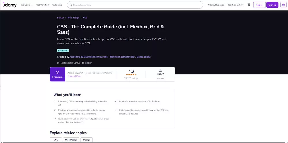 Udemy &mdash; CSS: The Complete Guide