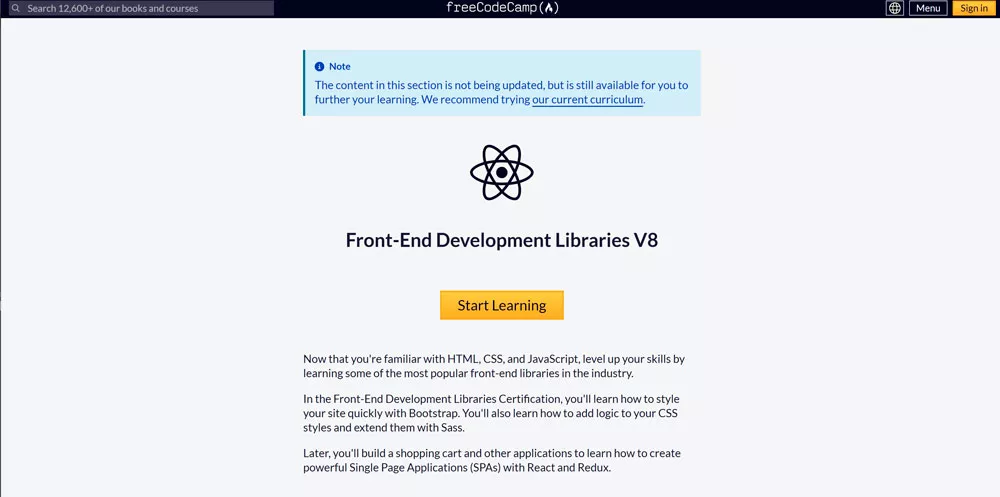 FreeCodeCamp &mdash; Front End Development Libraries