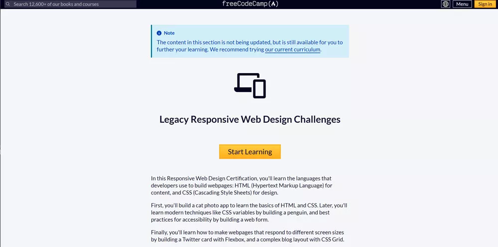 FreeCodeCamp &mdash; Responsive Web Design