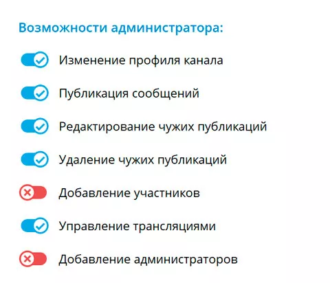 настройки канала