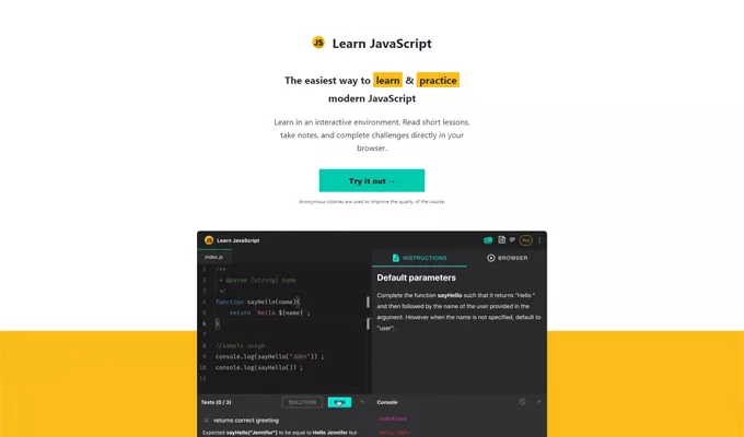 Learn Javascript Online