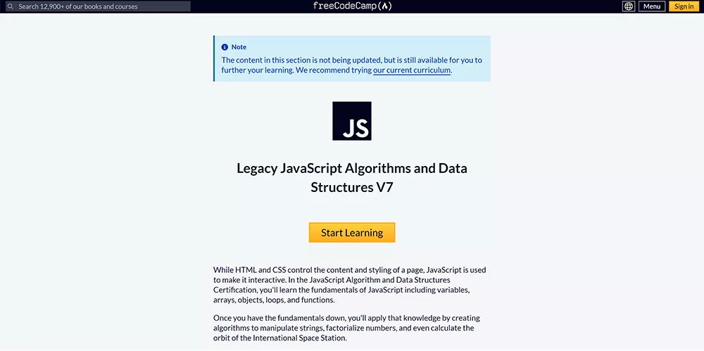 freeCodeCamp — JavaScript Algorithms and Data Structures