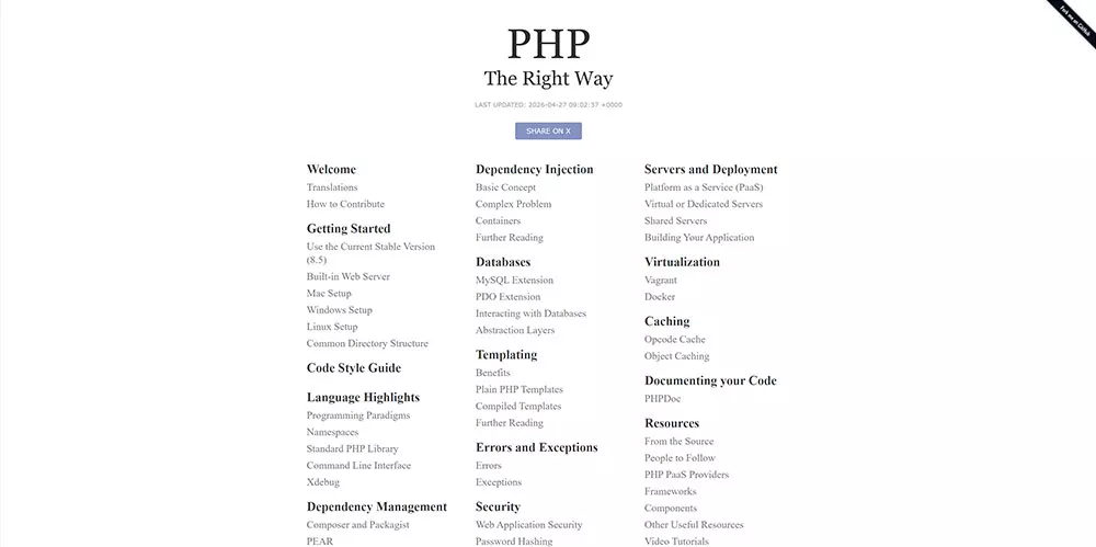 PHP: The Right Way