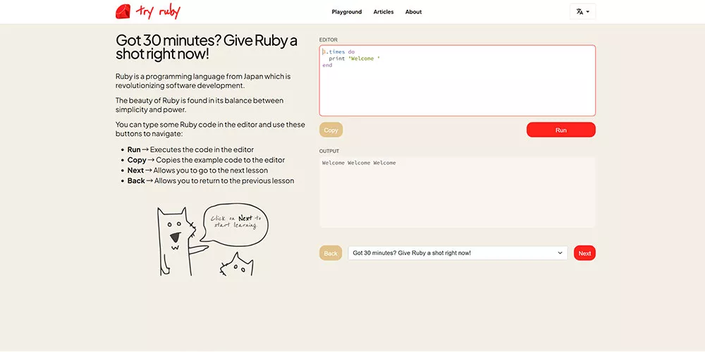 Try Ruby