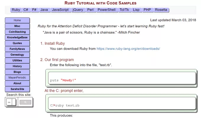 Ruby Tutorial