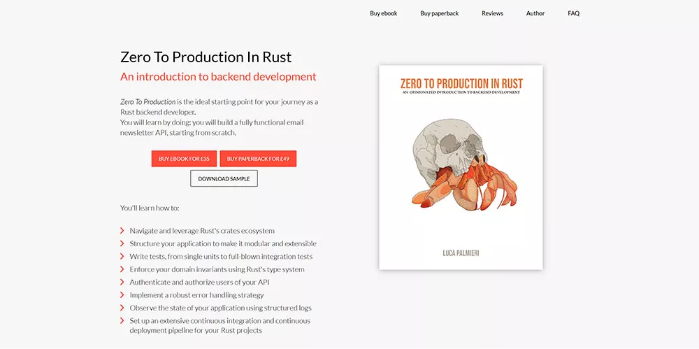 Zero to Production in Rust (Лука Пальмиери)