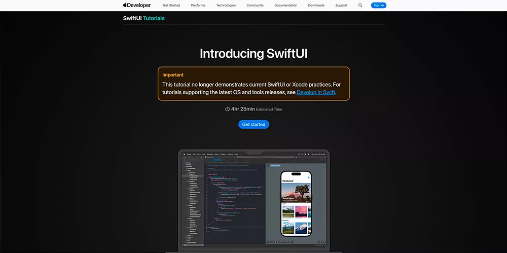 Apple Developer — SwiftUI Tutorials