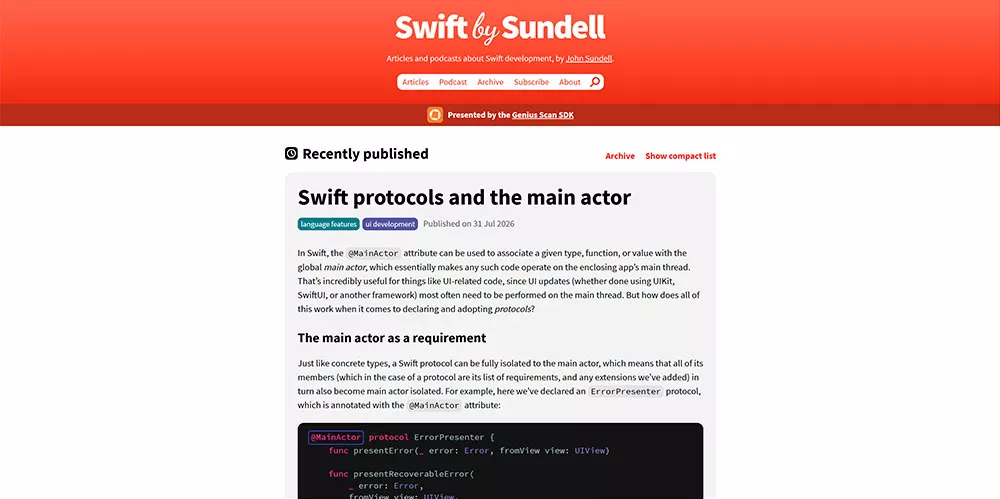 Swift by Sundell (Джон Сунделл)