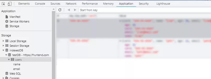 indexedDB в Chrome
