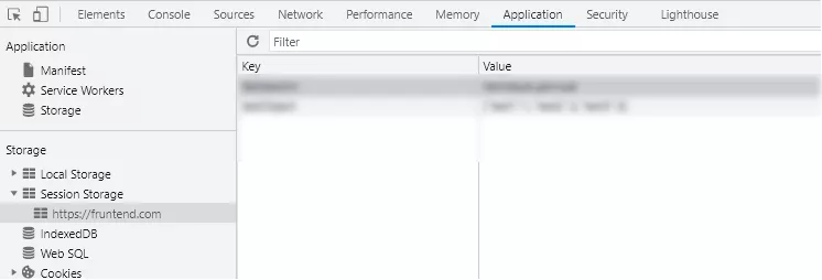 sessionStorage в Chrome