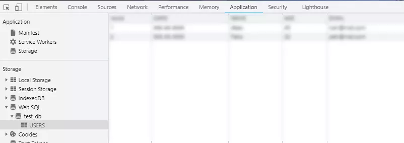 webSQL в Chrome